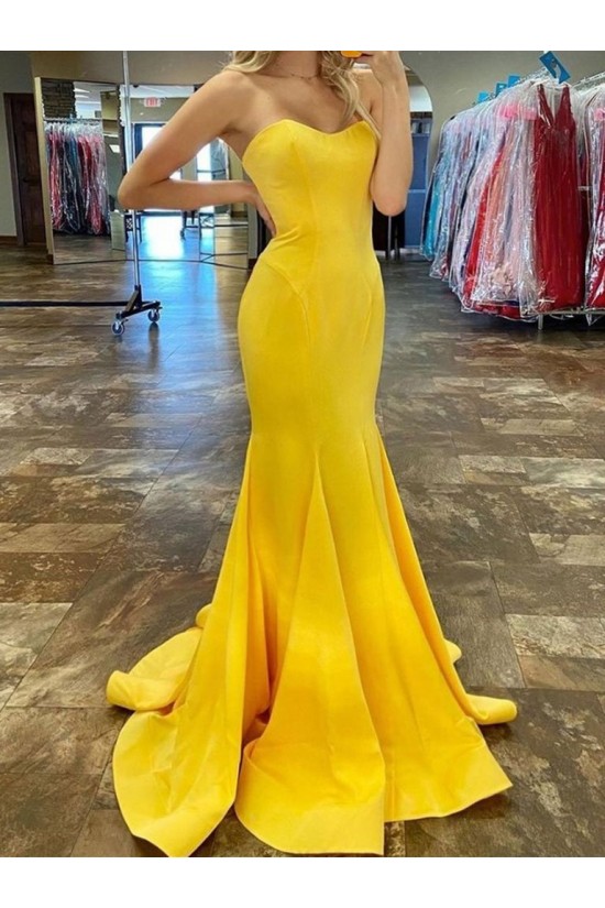Long Yellow Mermaid Prom Dress Formal Evening Gowns 901375 Long Yellow Mermaid Prom Dress Formal Evening Gowns 901375