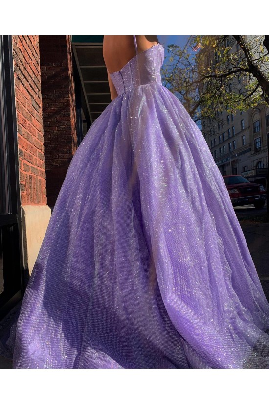 A-Line Spaghetti Straps Sparkle Prom Dress Formal Evening Gowns 901383 A-Line Spaghetti Straps Sparkle Prom Dress Formal Evening Gowns 901383