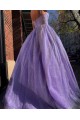 A-Line Spaghetti Straps Sparkle Prom Dress Formal Evening Gowns 901383