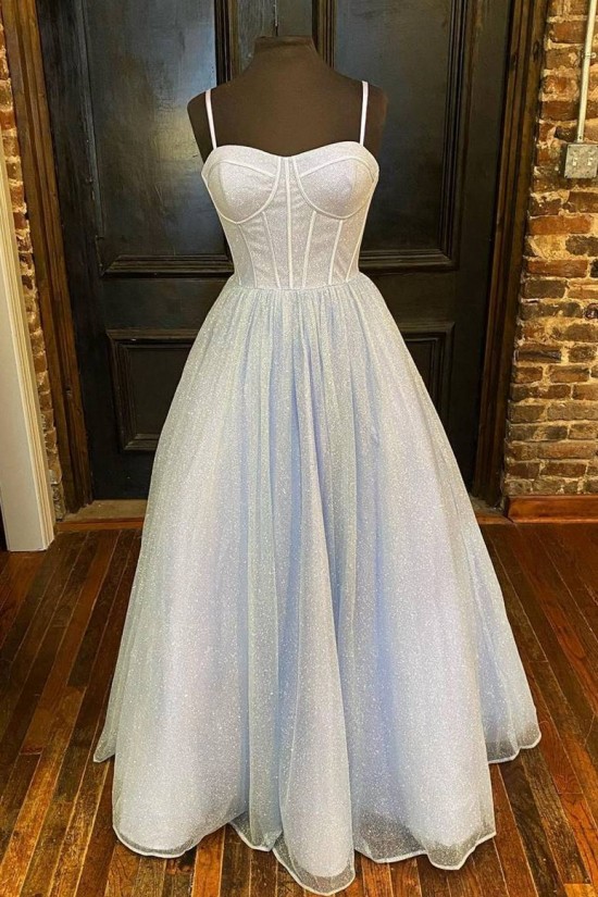 A-Line Spaghetti Straps Sparkle Prom Dress Formal Evening Gowns 901383 A-Line Spaghetti Straps Sparkle Prom Dress Formal Evening Gowns 901383