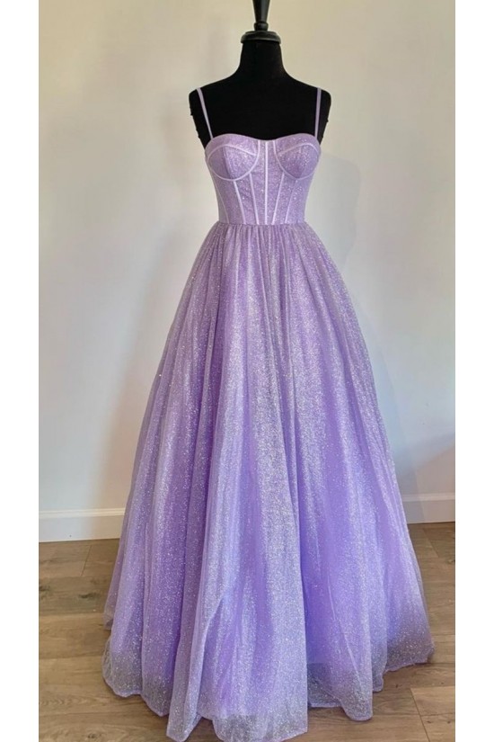 A-Line Spaghetti Straps Sparkle Prom Dress Formal Evening Gowns 901383 A-Line Spaghetti Straps Sparkle Prom Dress Formal Evening Gowns 901383