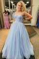 A-Line Spaghetti Straps Sparkle Prom Dress Formal Evening Gowns 901383 A-Line Spaghetti Straps Sparkle Prom Dress Formal Evening Gowns 901383