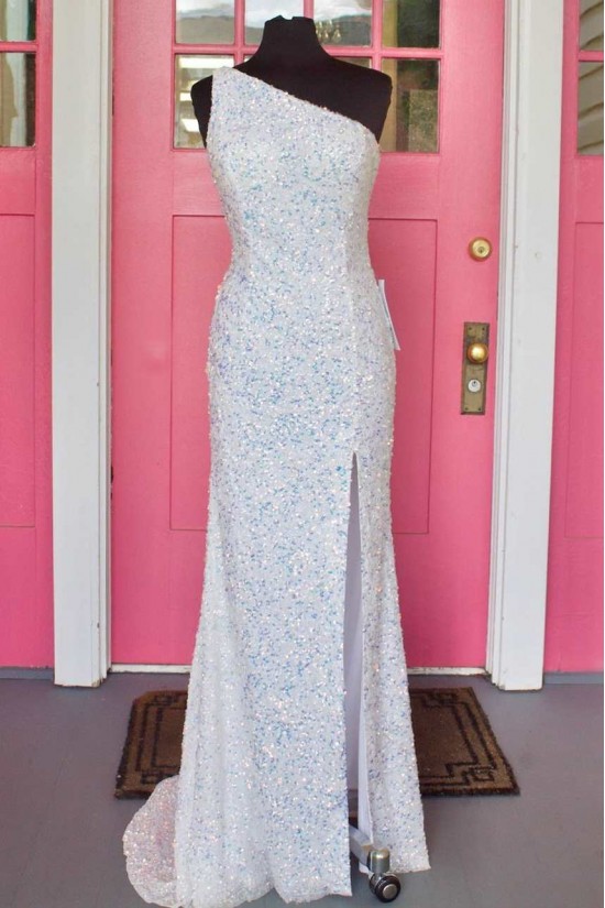 Elegant Sheath Sparkle Sequin Prom Dress Formal Evening Gowns 901384