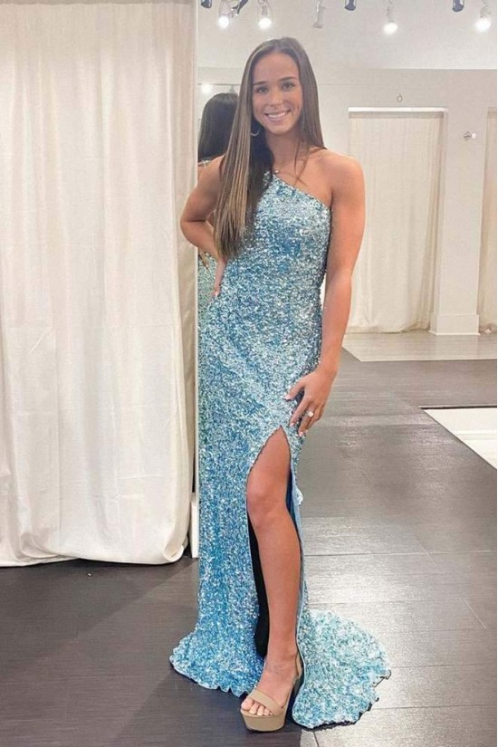 Elegant Sheath Sparkle Sequin Prom Dress Formal Evening Gowns 901384