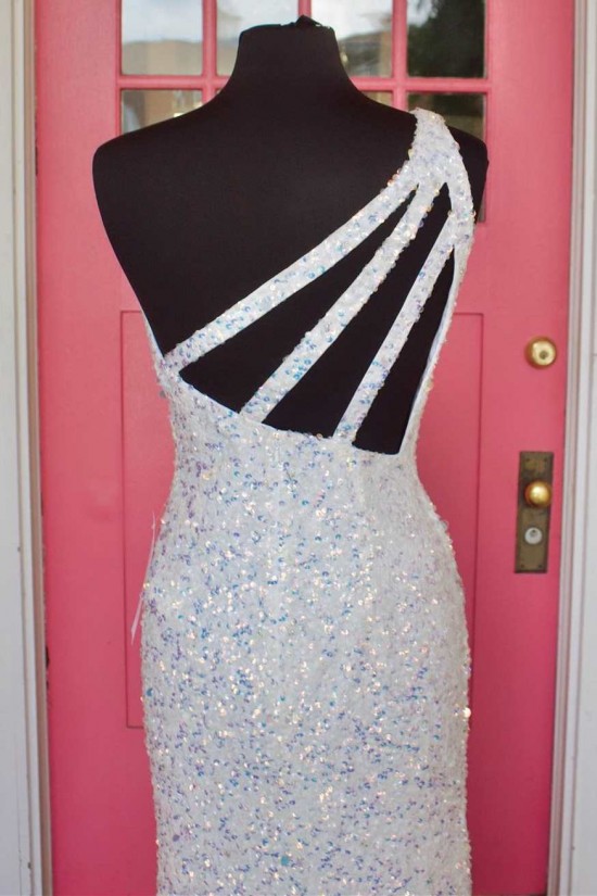 Elegant Sheath Sparkle Sequin Prom Dress Formal Evening Gowns 901384