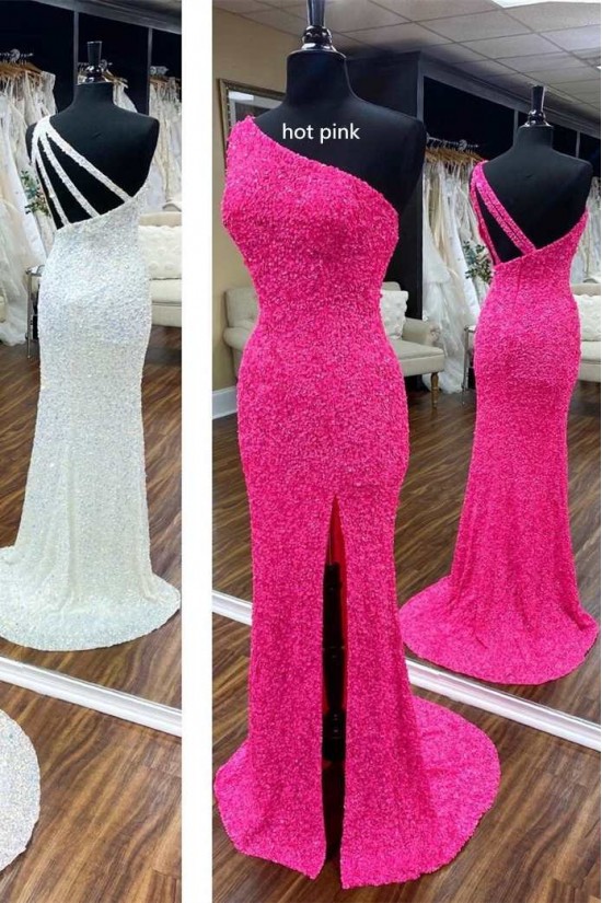 Elegant Sheath Sparkle Sequin Prom Dress Formal Evening Gowns 901384