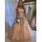 A-Line Lace and Tulle Prom Dresses Formal Evening Gowns 901387