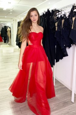 Long Red Sweetheart Prom Dress Formal Evening Gowns 901389