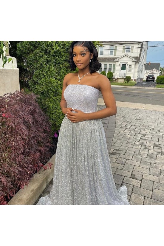 A-Line Strapless Long Sparkle Prom Dress Formal Evening Gowns 901399 A-Line Strapless Long Sparkle Prom Dress Formal Evening Gowns 901399