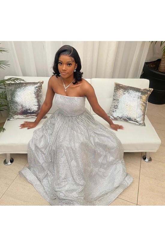 A-Line Strapless Long Sparkle Prom Dress Formal Evening Gowns 901399 A-Line Strapless Long Sparkle Prom Dress Formal Evening Gowns 901399