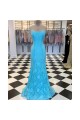 Elegant Mermaid Spaghetti Straps Lace Prom Dress Formal Evening Gowns 901405