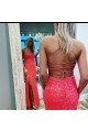 Elegant Spaghetti Straps Sequin Long Prom Dress Formal Evening Gowns 901406