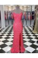 Elegant Spaghetti Straps Sequin Long Prom Dress Formal Evening Gowns 901406