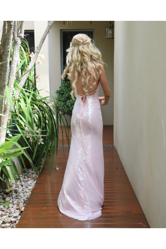 Long Pink Sparkle Sequin Prom Dress Formal Evening Gowns 901407 Long Pink Sparkle Sequin Prom Dress Formal Evening Gowns 901407