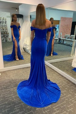 Long Royal Blue Mermaid Prom Dress Formal Evening Gowns 901411