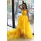 Long Yellow Spaghetti Straps Prom Dress Formal Evening Gowns 901424
