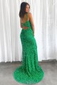 Elegant Long Green Sequin Prom Dress Formal Evening Gowns 901425