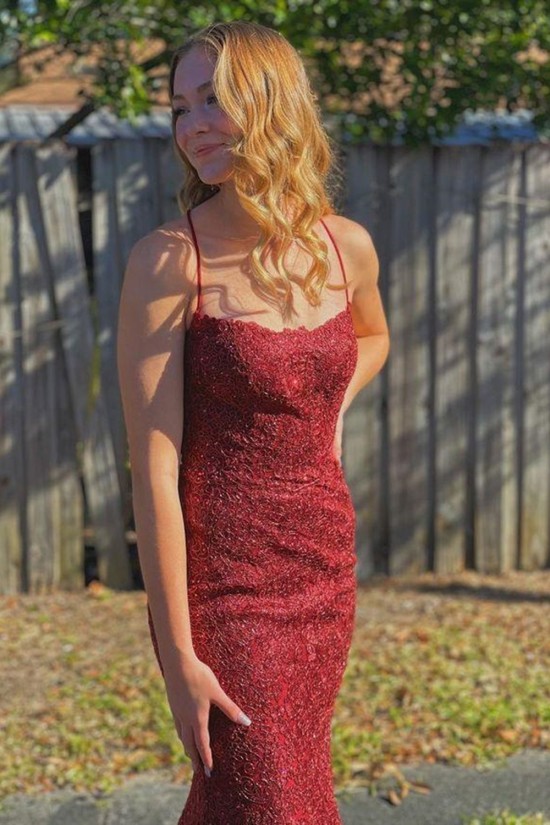 Mermaid Spaghetti Straps Lace Prom Dress Formal Evening Gowns 901433 Mermaid Spaghetti Straps Lace Prom Dress Formal Evening Gowns 901433