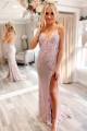 Elegant Long Silver Sequin Prom Dress Formal Evening Gowns 901447