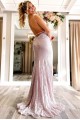 Elegant Long Silver Sequin Prom Dress Formal Evening Gowns 901447