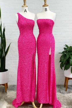Long Simple Sequin Prom Dress Formal Evening Gowns 901448