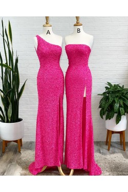 Long Simple Sequin Prom Dress Formal Evening Gowns 901448