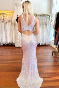 Long Mermaid Sequin Prom Dress Formal Evening Gowns 901449