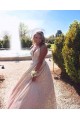 A-Line Sparkle V Neck Prom Dress Formal Evening Gowns 901452