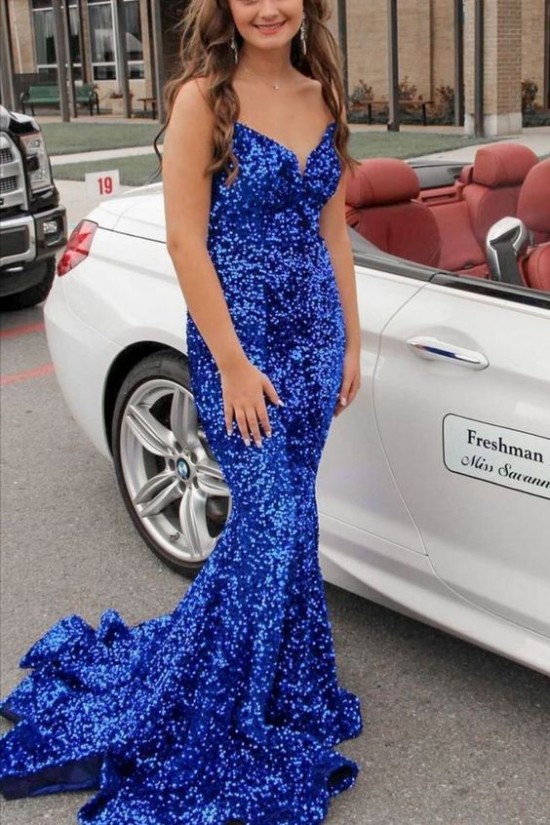 Long Royal Blue Sequin Prom Dress Formal Evening Gowns 901457 Long Royal Blue Sequin Prom Dress Formal Evening Gowns 901457