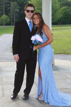 Long Blue Mermaid Sequin Prom Dress Formal Evening Gowns 901459