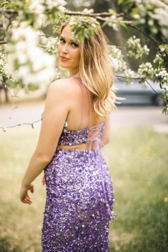 Long Sequin Two Pieces Prom Dress Formal Evening Gowns 901460 Long Sequin Two Pieces Prom Dress Formal Evening Gowns 901460