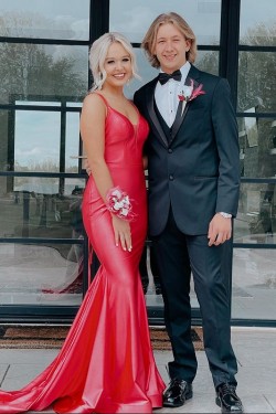 Mermaid Spaghetti Straps Long Prom Dress Formal Evening Gowns 901462