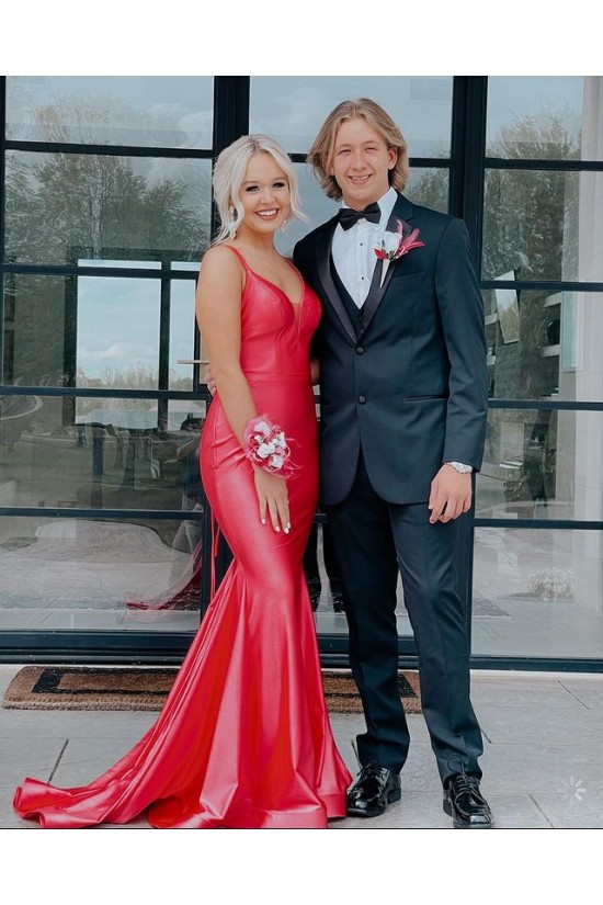 Mermaid Spaghetti Straps Long Prom Dress Formal Evening Gowns 901462 Mermaid Spaghetti Straps Long Prom Dress Formal Evening Gowns 901462