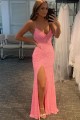 Long Sequin Spaghetti Straps Prom Dress Formal Evening Gowns 901464