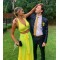 Long Yellow Two Pieces Prom Dress Formal Evening Gowns 901467