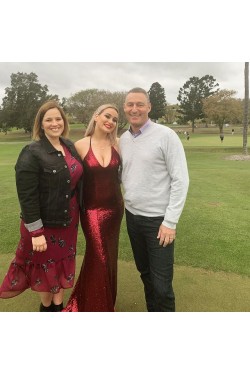 Long Burgundy Sequin Prom Dress Formal Evening Gowns 901468