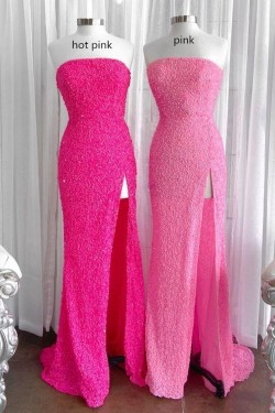 Sheath Strapless Long Prom Dress Formal Evening Gowns 901472