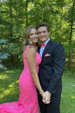 Long Pink Lace Prom Dress Formal Evening Gowns 901473