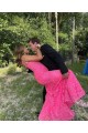 Long Pink Lace Prom Dress Formal Evening Gowns 901473 Long Pink Lace Prom Dress Formal Evening Gowns 901473