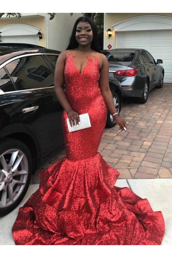 Long Mermaid Sequin Prom Dress Formal Evening Gowns 901474 Long Mermaid Sequin Prom Dress Formal Evening Gowns 901474