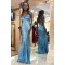 Long Blue Sequin Prom Dress Formal Evening Gowns 901475