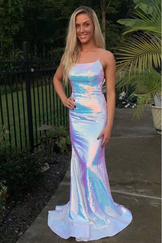 Mermaid Spaghetti Straps Sparkle Prom Dress Formal Evening Gowns 901477 Mermaid Spaghetti Straps Sparkle Prom Dress Formal Evening Gowns 901477
