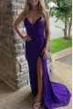 Long Green Sequin Spaghetti Straps Prom Dress Formal Evening Gowns 901479