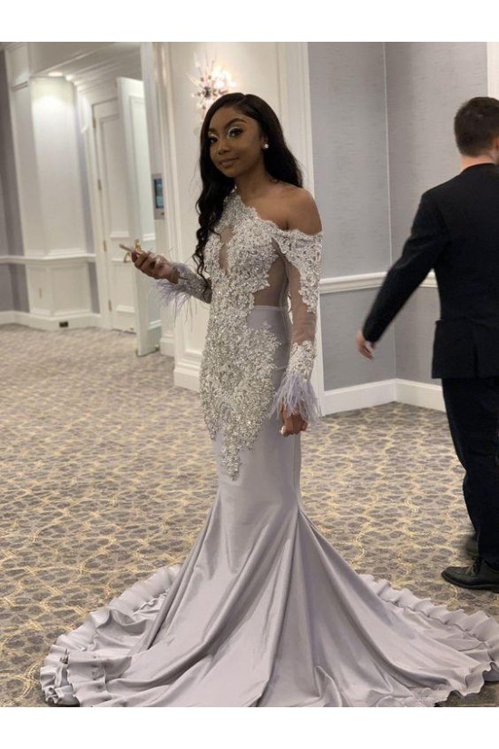 Long Mermaid Beaded Lace Prom Dress Formal Evening Gowns 901481 Long Mermaid Beaded Lace Prom Dress Formal Evening Gowns 901481