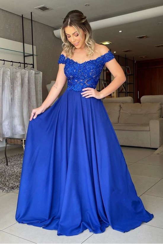 Long Royal Blue Lace Prom Dress Formal Evening Gowns 901486 Long Royal Blue Lace Prom Dress Formal Evening Gowns 901486