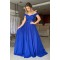 Long Royal Blue Lace Prom Dress Formal Evening Gowns 901486
