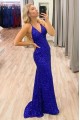 Long Royal Blue Sparkle Sequin Prom Dress Formal Evening Gowns 901487