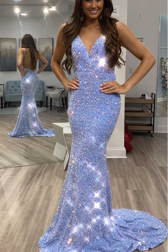 Long Sequin V Neck Prom Dress Formal Evening Gowns 901489 Long Sequin V Neck Prom Dress Formal Evening Gowns 901489