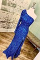 Long One Shoulder Sequin Prom Dress Formal Evening Gowns 901491