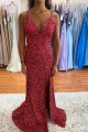 Long Spaghetti Straps Sequin Prom Dress Formal Evening Gowns 901492 Long Spaghetti Straps Sequin Prom Dress Formal Evening Gowns 901492